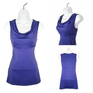 Eastern Mountain Sports Purple Cowl Neck Tank | XS